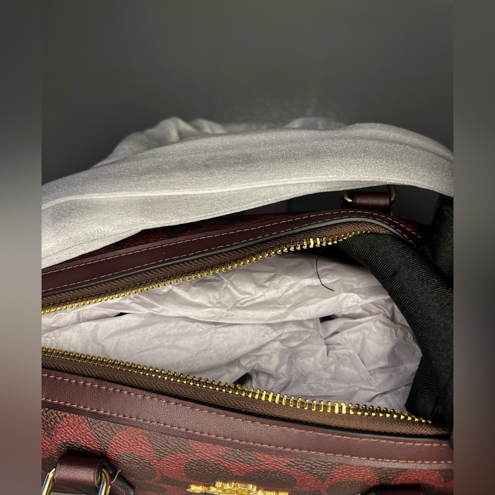 Coach Rowan Satchel Bag In Signature Canvas - Picture 12 of 12